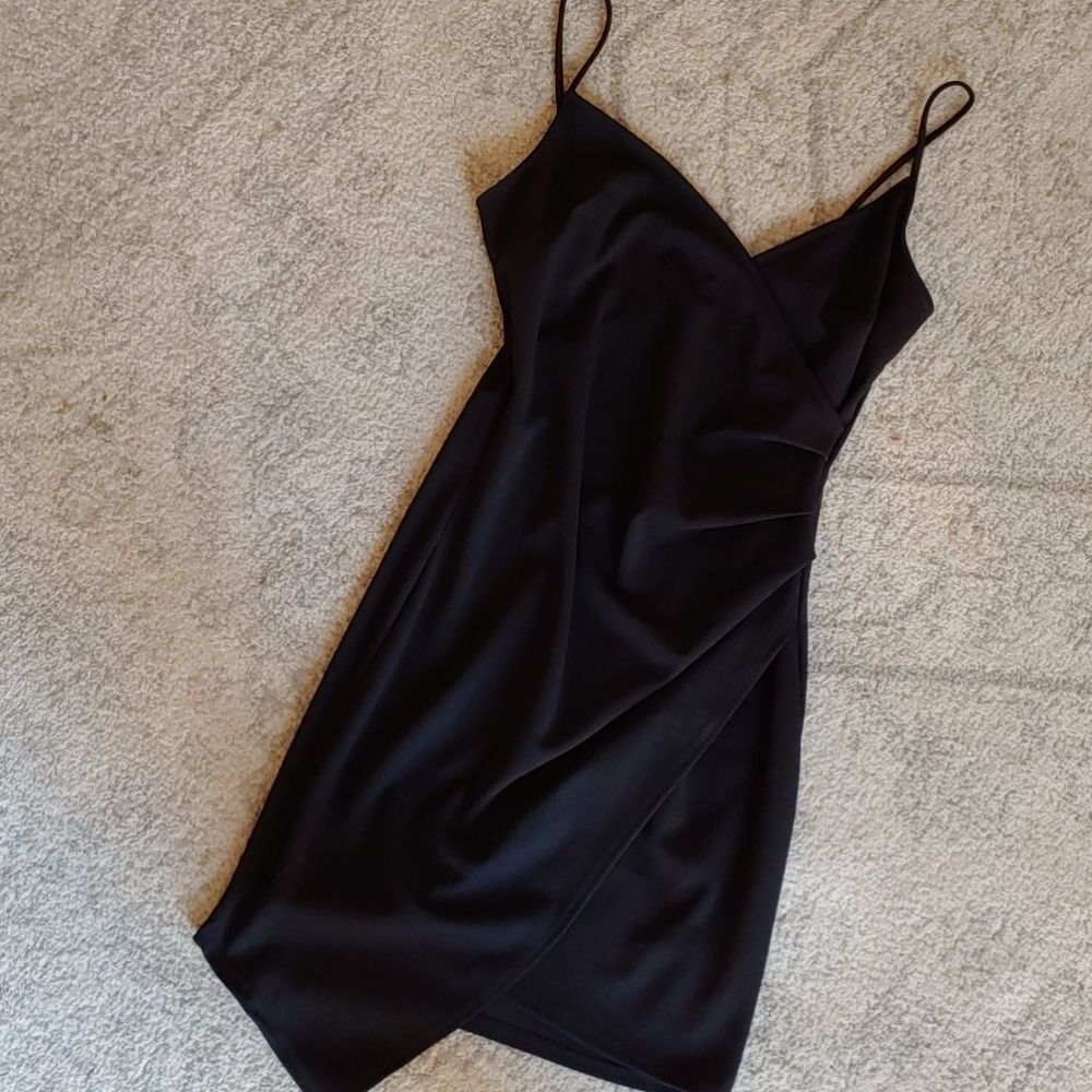 Black wrap dress